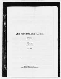 1974년 5판 UNIX Programmer’s Manual